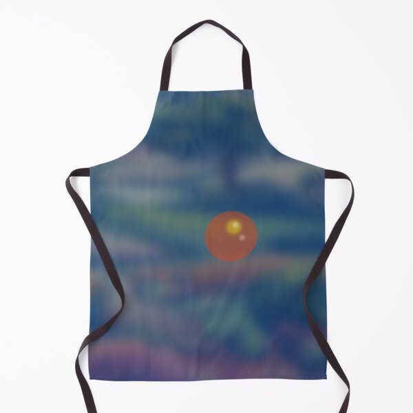Item preview, Blurred Landscape: Orange Fantasy Bubble Floating in Bluish Nature Art designed and sold by masabo.