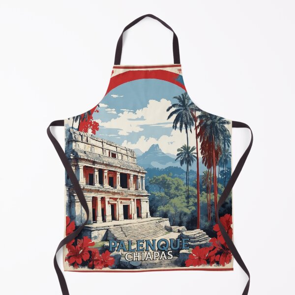 Item preview, Palenque Chiapas Mexico Vintage Poster designed and sold by TravelersGems.