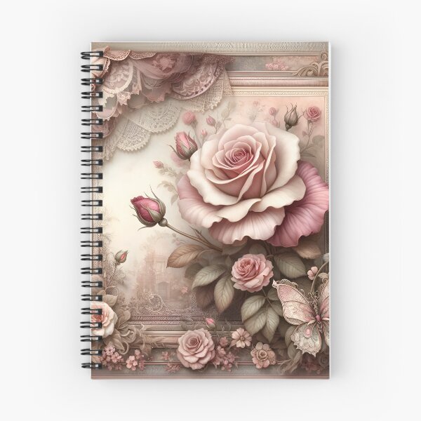 Item preview, Vintage Rose Vintage Victorian Floral Artwork, Dusty Pink, Burgundy, and Sepia Colors with Flowers and Lace designed and sold by coreexpressions.