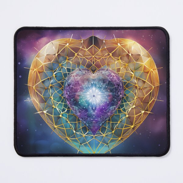Item preview, spiritual cosmic heart love symbol print designed and sold by dcrc.