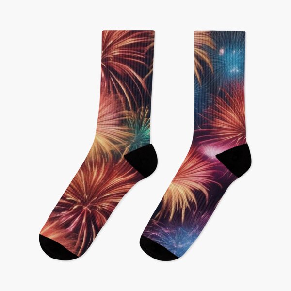 Item preview, Advent Christmas Happy New Year Eve commemorative graphic colorful firecrackers and fireworks in the sky designed and sold by JaroDesign2023.