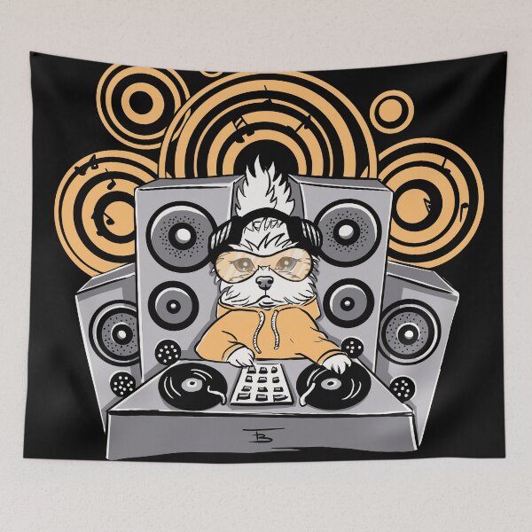 Item preview, Maya the Yellow DJ Dog designed and sold by teobic.