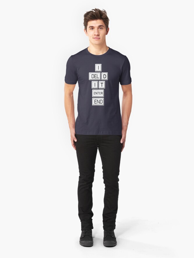 Alternate view of I Deleted it Farewell Social Media Slim Fit T-Shirt