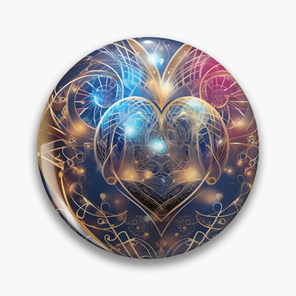Item preview, spiritual cosmic heart love symbol print designed and sold by dcrc.
