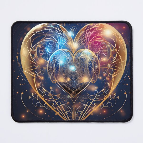Item preview, spiritual cosmic heart love symbol print designed and sold by dcrc.