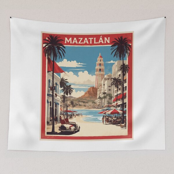 Item preview, Mazatlán Mexico Vintage Poster Tourism designed and sold by TravelersGems.