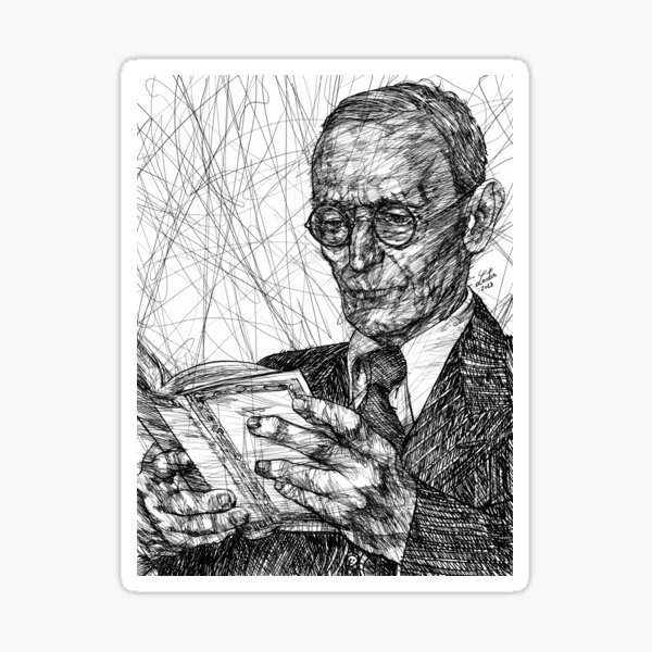 Item preview, HERMANN HESSE ink portrait .6 designed and sold by lautir.