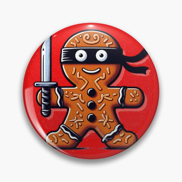 Item preview, Ninjabread Man - with Sword designed and sold by PickledjoArt.