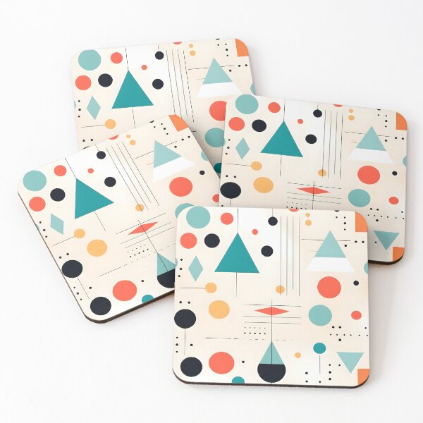 Item preview, Modern geometric pattern with basic shapes designed and sold by MiracleSociety.