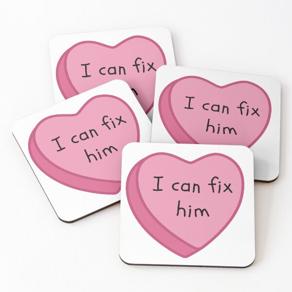 Item preview, I Can Fix Him Pink Conversation Candy Heart designed and sold by NimuehArt.