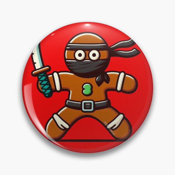 Item preview, Cute Ninjabread Man - with Sword designed and sold by PickledjoArt.