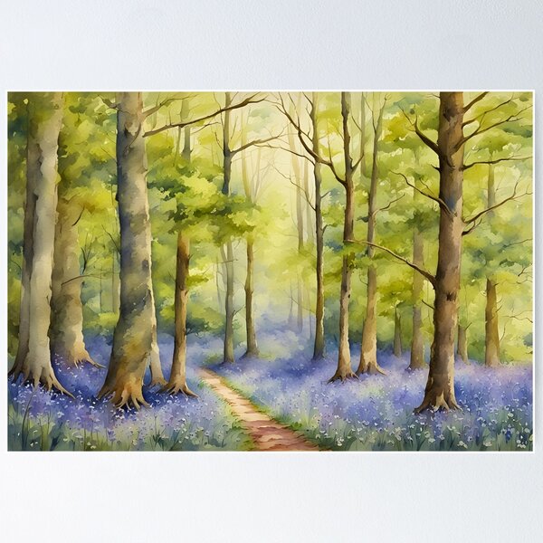 Bluebell Woods - British Countryside Scenes Poster