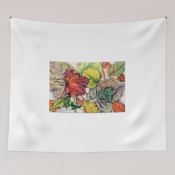 Item preview, Montage of Autumn Leaves (coloured pencil on paper) designed and sold by Painting By Nature.