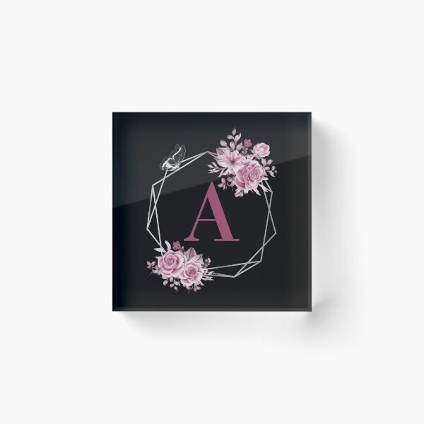 Item preview, Elegant A Letter Floral Monogram Design designed and sold by WomenLevelUp.