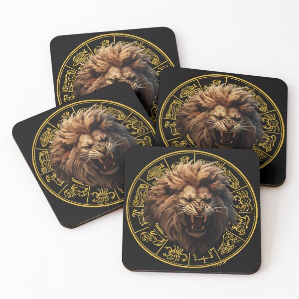 Item preview, Loe Zodiac Sign, A Fierce Angry Lion sign designed and sold by NatalieArtiste.