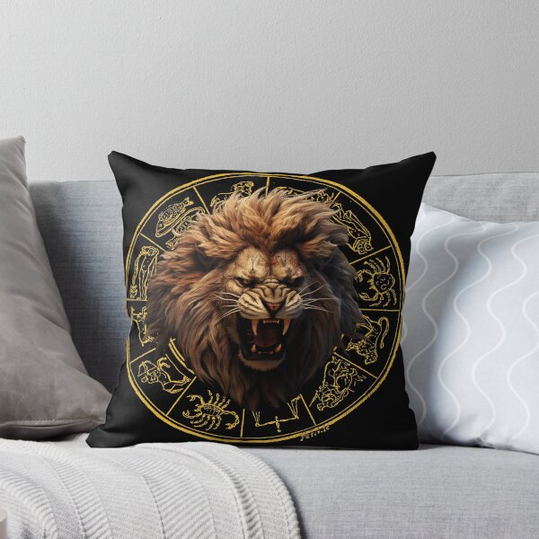 Item preview, Loe Zodiac Sign, A Fierce Angry Lion sign designed and sold by NatalieArtiste.
