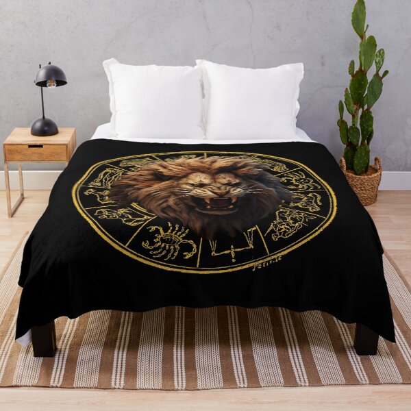 Item preview, Loe Zodiac Sign, A Fierce Angry Lion sign designed and sold by NatalieArtiste.