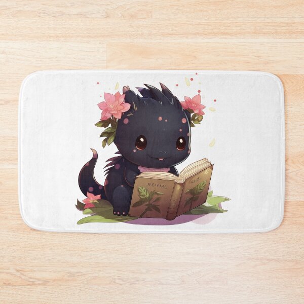 Item preview, Cute black axolotl reading book designed and sold by HappyStickBike.