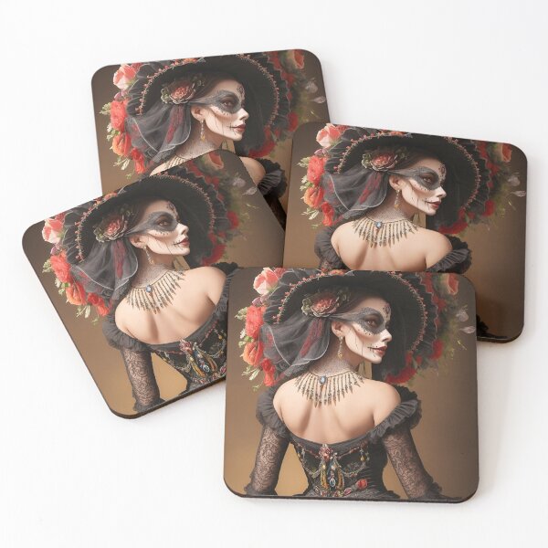 Artikelvorschau, Elegante, wunderschöne La Calavera Catrina, Dame des Jenseits, der elegante Schädel entworfen und verkauft von Fantasymachine.