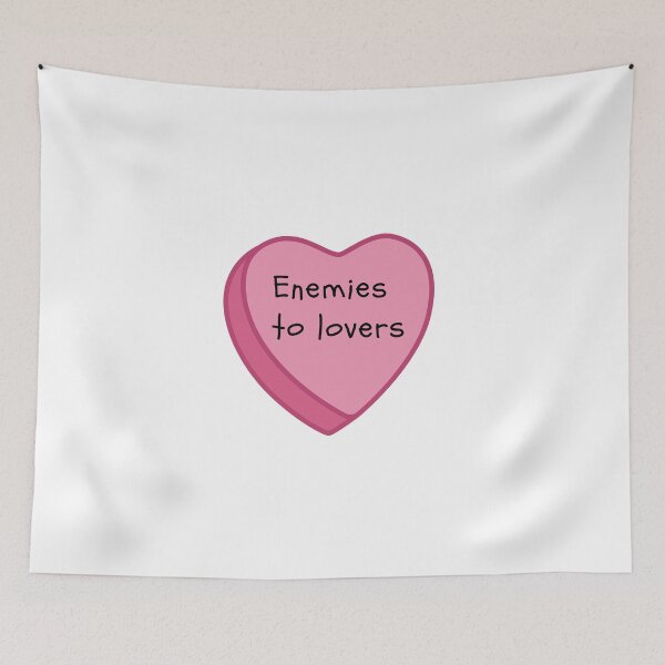 Item preview, Enemies to Lovers Pink Conversation Candy Heart designed and sold by NimuehArt.