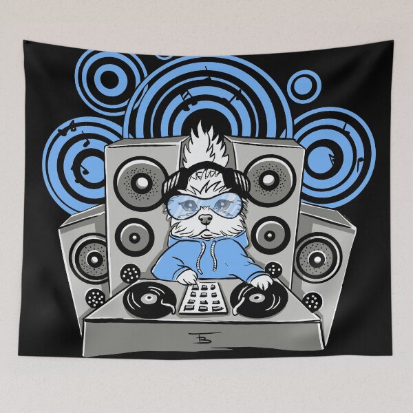 Item preview, Maya the Blue DJ Dog designed and sold by teobic.