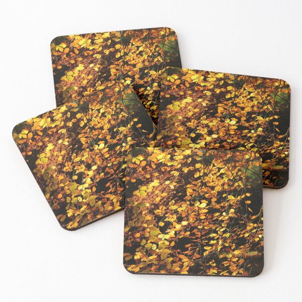 Item preview, Digital photograph of sunlit autumn beech leaves designed and sold by SimonJohnson1.