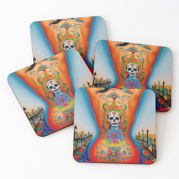 Artikelvorschau, Elegante, wunderschöne La Calavera Catrina, Dame des Jenseits, der elegante Schädel entworfen und verkauft von Fantasymachine.