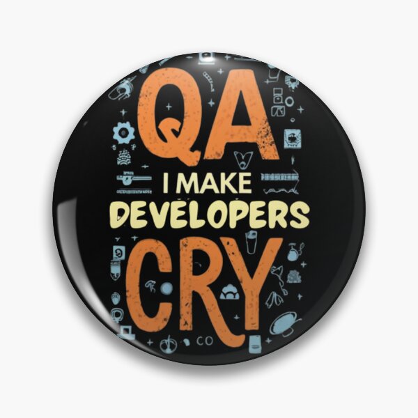 Item preview, QA i make developers cry designed and sold by effateON.