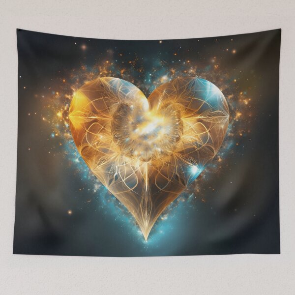 Item preview, Spiritual cosmic heart love symbol print designed and sold by dcrc.