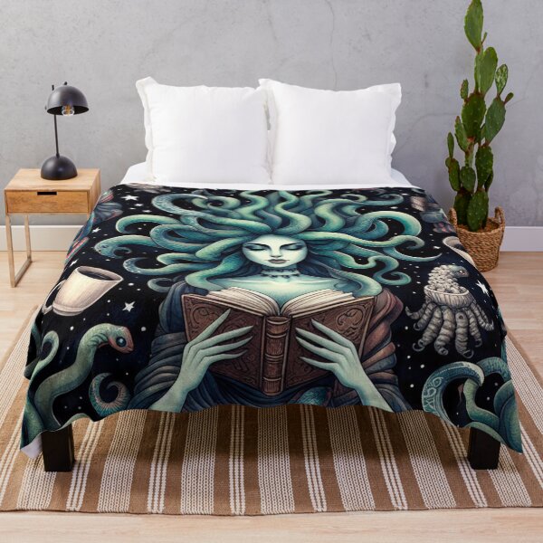 Item preview, Medusa Reading Books and Drinking Coffee designed and sold by DoggoTankDesign.