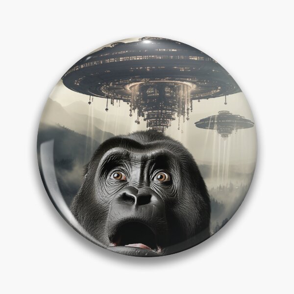 Item preview,  Monkey Selfie with UFOs designed and sold by Master-Print.