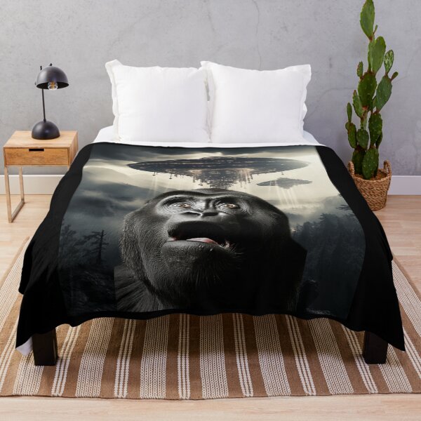 Item preview,  Monkey Selfie with UFOs designed and sold by Master-Print.