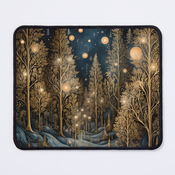 Item preview, Enchanting Christmas forest print designed and sold by dcrc.