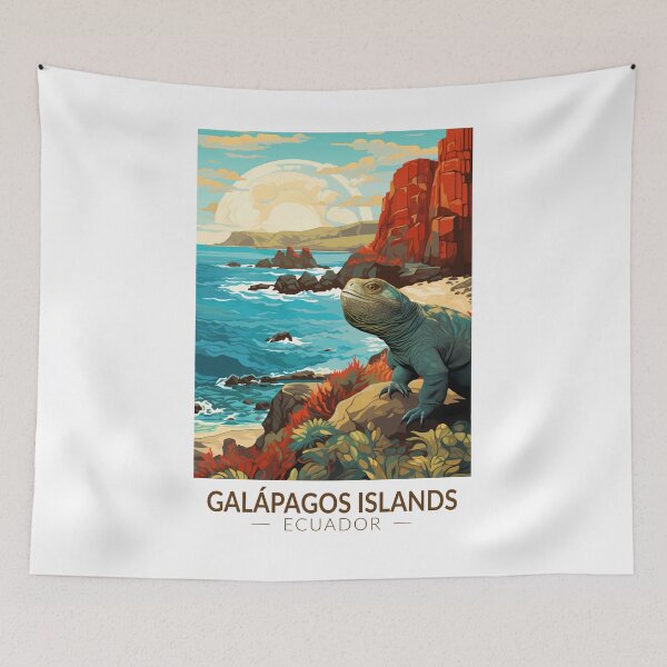 Item preview, Galapagos Islands Travel Art Vintage designed and sold by KrisSidDesigns.