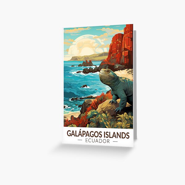 Item preview, Galapagos Islands Travel Art Vintage designed and sold by KrisSidDesigns.