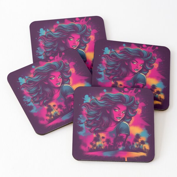 Item preview, Girl and trees in the colorful paint designed and sold by Kulpi6147.