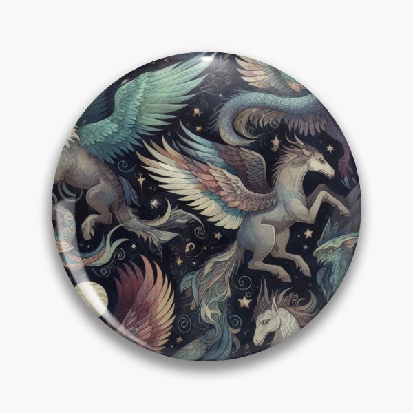 Item preview, Mythical Creatures Pattern designed and sold by DoggoTankDesign.