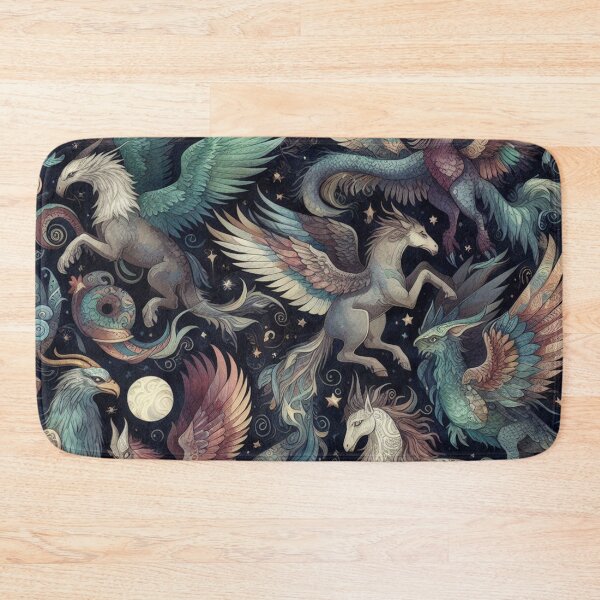 Item preview, Mythical Creatures Pattern designed and sold by DoggoTankDesign.