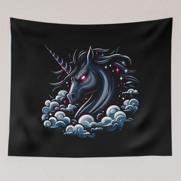 Item preview, A Dark Unicorn in the Clouds designed and sold by TeaTimeTales.