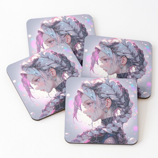 Item preview, Elegant Futuristic Pastel Braid Anime Girl designed and sold by bubblegoth.