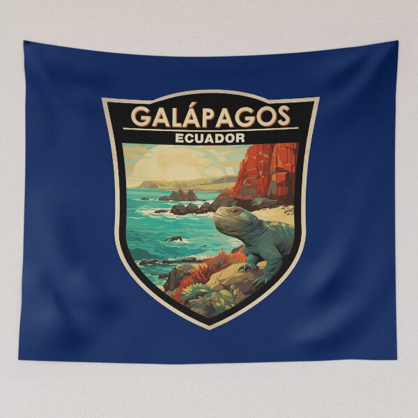 Item preview, Galapagos Islands Travel Art Badge designed and sold by KrisSidDesigns.