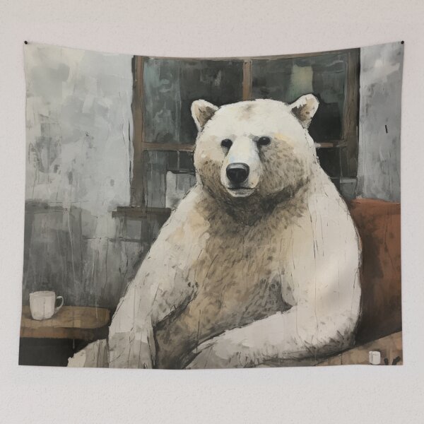 Item preview, Polar Bear Sat in Chair designed and sold by whitecat23.