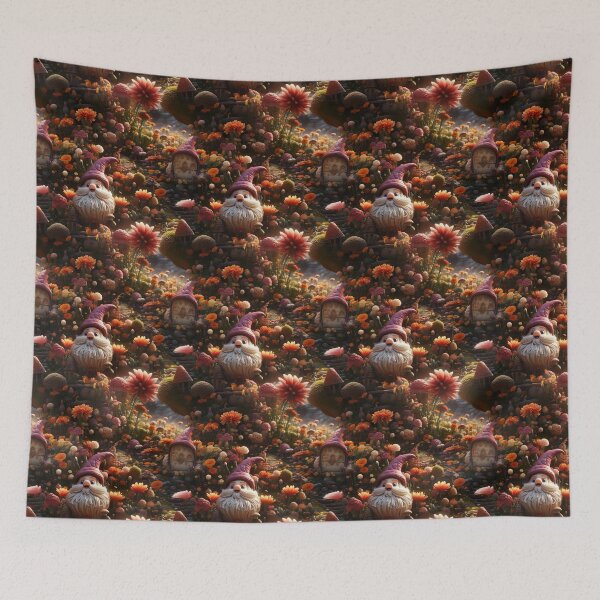 Item preview, Stunning Artwork Beautiful Unique Fantasy Garden Gnomes Pattern P131-1 designed and sold by MPCFICTION.