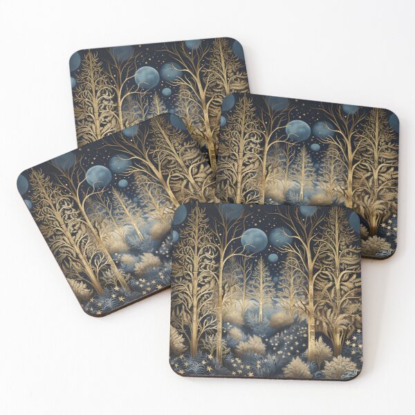 Item preview, enchanting christmas forest print designed and sold by dcrc.