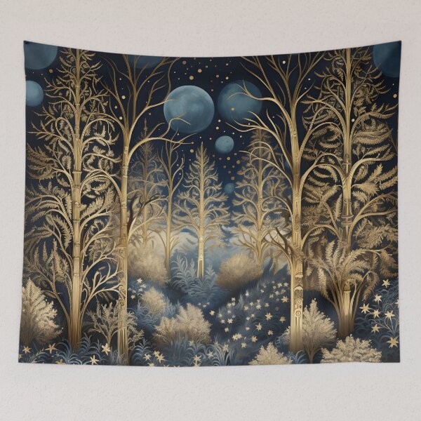 Item preview, enchanting christmas forest print designed and sold by dcrc.