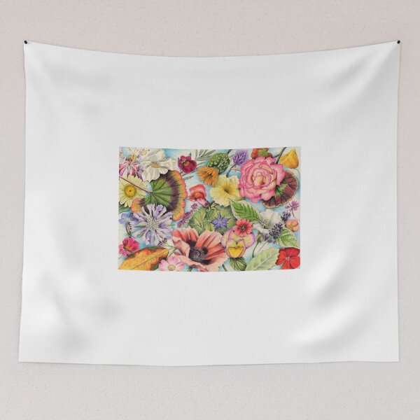 Item preview, Montage of Summer Flower Heads (coloured pencil on paper) designed and sold by Painting By Nature.