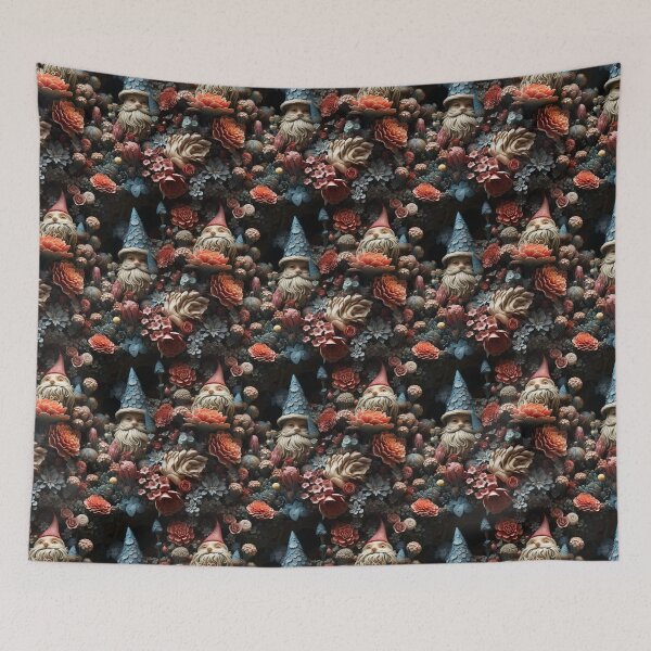 Item preview, Stunning Artwork Beautiful Unique Fantasy Garden Gnomes Pattern P131-3 designed and sold by MPCFICTION.