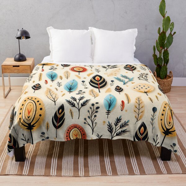 Item preview, Boho leaves pattern designed and sold by LuckyFamily.