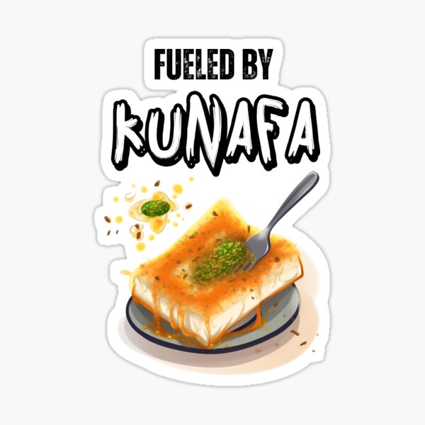 Item preview, Fueled by KUNAFA- Arabic Middle Eastern Dessert AI Generated- (Knafeh, Kunafeh, Chnafa) كنافة designed and sold by JuxtaJoy Studios.