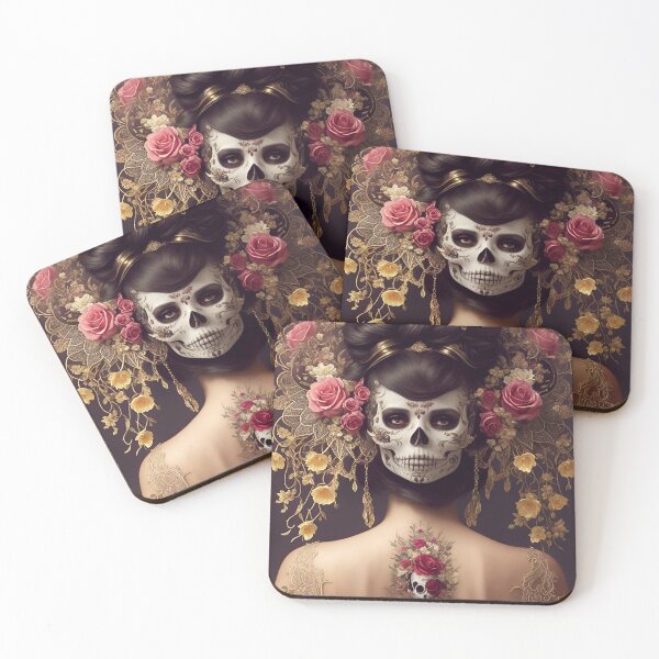 Item preview, Elegant gorgeous La Calavera Catrina, Lady of the afterlife, the Elegant Skull designed and sold by Fantasymachine.